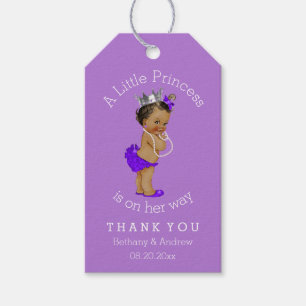 Etiqueta Para Presente Chá de fraldas étnico da princesa Roxo