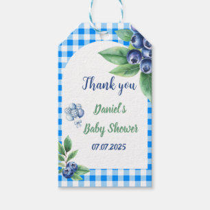 Etiqueta Para Presente Chá de fraldas Gingham Clássico de Beery Sweet Imp