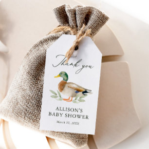 Etiqueta Para Presente Chá de fraldas Mallard Duck