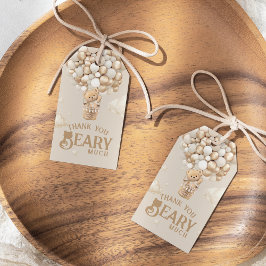 Etiqueta Para Presente Chá de fraldas neutro de Espera do Balão do Urso d