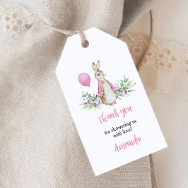 Etiqueta Para Presente Chá de fraldas Peter Rabbit Obrigado