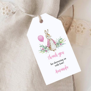 Etiqueta Para Presente Chá de fraldas Peter Rabbit Obrigado