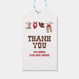 Etiqueta Para Presente Chá de fraldas Rodeo Western Cowboy