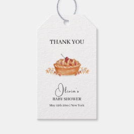 Etiqueta Para Presente Chá de fraldas Rustic Little Cutie Pie Cherry Fall