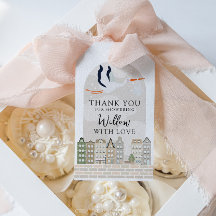 Chá de fraldas Stork Boho Sprinkle Obrigado