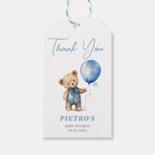 Etiqueta Para Presente Chá de fraldas Teddy Bear Boy