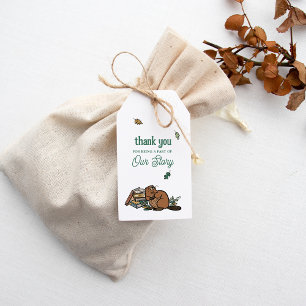 Etiqueta Para Presente Chá de fraldas Woodland Storybook Obrigado