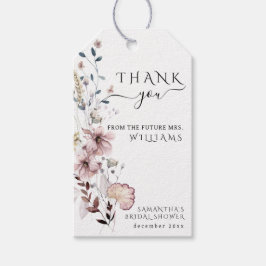 Etiqueta Para Presente Chá de noiva boho minimalista moderno de flores si