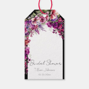 Etiqueta Para Presente Chá de Noiva com Arco Floral Ousado