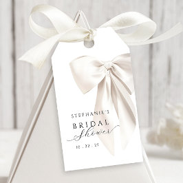 Etiqueta Para Presente Chá de Noiva com Laço Branco