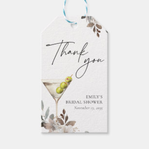 Etiqueta Para Presente Chá de Noiva de Coquetel Dirty Martini