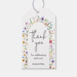 Etiqueta Para Presente Chá de Noiva de Flor Silvestre Delicada