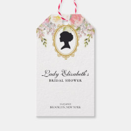 Etiqueta Para Presente Chá de noiva de flores cor-de-rosa orçamento Bridg