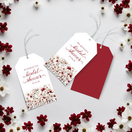 Etiqueta Para Presente Chá de Noiva de Flores Silvestres de Verão Boho