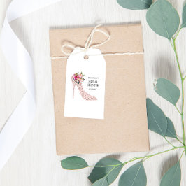 Etiqueta Para Presente Chá de Noiva de Saltos Altos Rosa