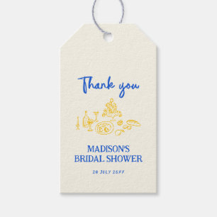 Etiqueta Para Presente Chá de Noiva Desenhado à Mão La Dolce Vita