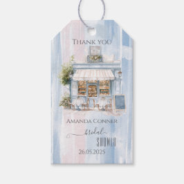 Etiqueta Para Presente Chá de Noiva do Café Francês Elegância