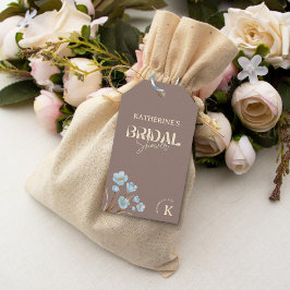 Etiqueta Para Presente Chá de Noiva Elegante Vintage ÁguaFloral em Aquare