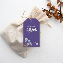 Etiqueta Para Presente Chá de Noiva Elegante Vintage Floral em Aquarela A