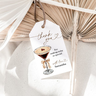 Etiqueta Para Presente Chá de Noiva Espresso Martini Amor Está Sendo Prep