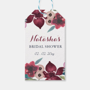 Etiqueta Para Presente Chá de Noiva Jardim Floral Boho