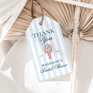 Etiqueta Para Presente Chá de Noiva Lagosta: Ela é um Achado