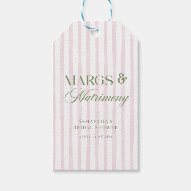 Etiqueta Para Presente Chá de Noiva Margs & Matrimony Lime Margarita (Frente)