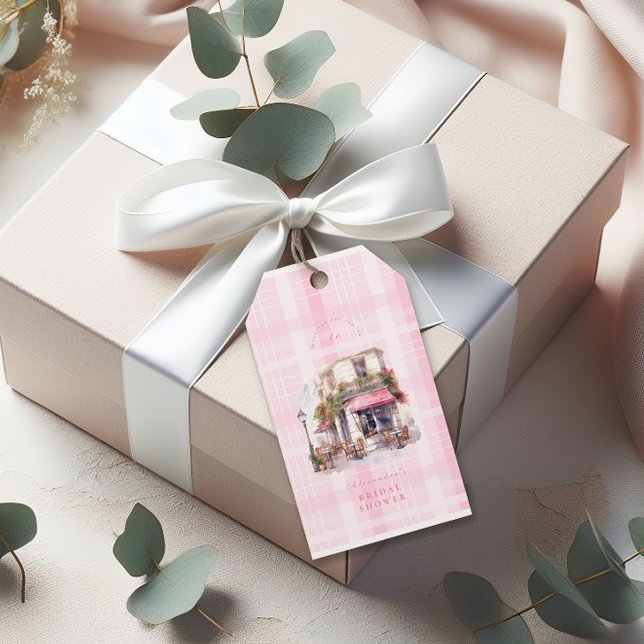 Etiqueta Para Presente Chá de Noiva no Pink French Cafe (Criador carregado)