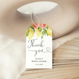 Etiqueta Para Presente Chá de panela Botânico Lemon Obrigado Tags Favoráv