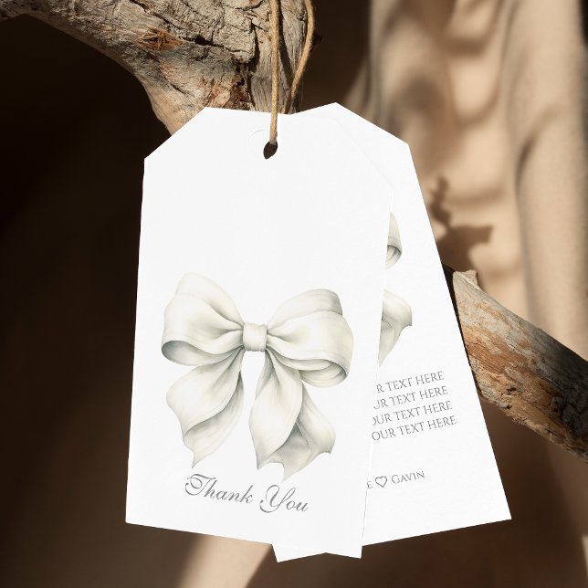 Etiqueta Para Presente Chá de panela branco personalizado (Criador carregado)