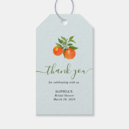 Etiqueta Para Presente Chá de panela Citrus Orange Obrigado