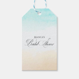 Etiqueta Para Presente Chá de panela Costeiro Tropical Elegante