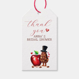 Etiqueta Para Presente Chá de panela da Apple Vermelha obrigado você marc