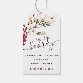 Etiqueta Para Presente Chá de panela de Favor de Sip Sip Floral Hooray