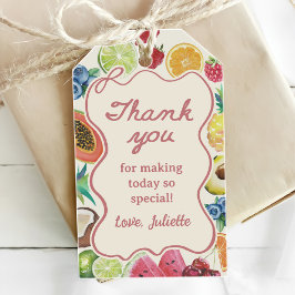 Etiqueta Para Presente Chá de Panela de Frutas Frescas da Noiva