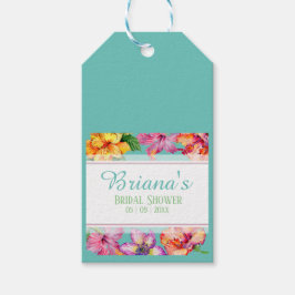 Etiqueta Para Presente Chá de panela de Hibiscus Tropical