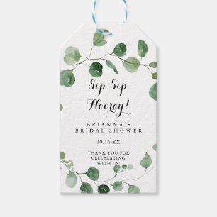 Etiqueta Para Presente Chá de panela de Hooray do Eucalyptus Sip Sip