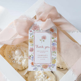 Etiqueta Para Presente Chá de panela de Jardim Elegante Obrigado