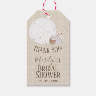 Etiqueta Para Presente Chá de panela de praia de Seashells