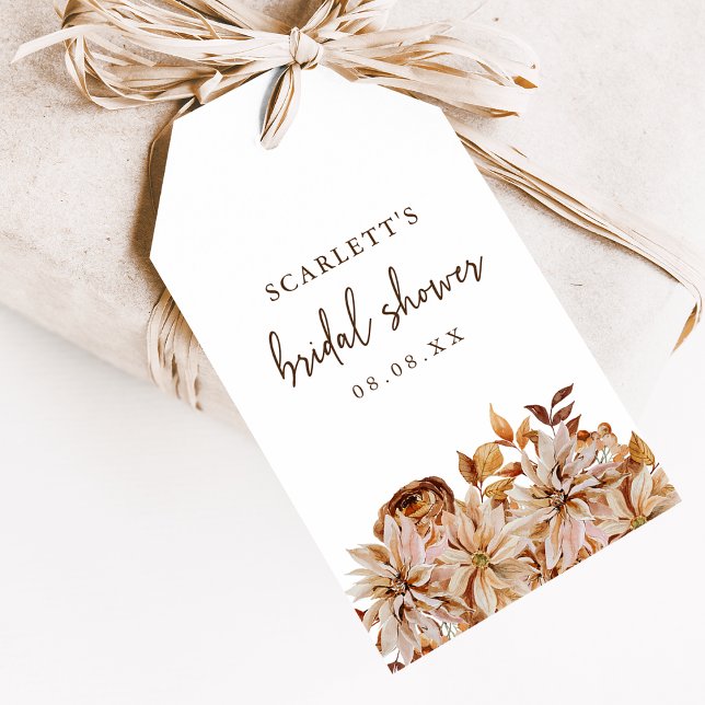 Etiqueta Para Presente Chá de panela de queda (Fall Bridal Shower Gift Tags
)