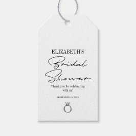 Etiqueta Para Presente Chá de panela de Script Moderno