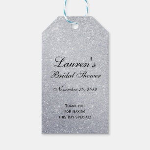 Etiqueta Para Presente Chá de panela Elegante Tags Silver Glitter