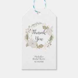 Etiqueta Para Presente Chá de panela Floral de Wreath Elegante