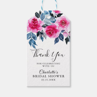 Etiqueta Para Presente Chá de panela Floral Românico Por Aquarela Obrigad