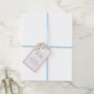 Etiqueta Para Presente Chá de panela Floral Rosa Elegante Pessoal