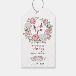 Etiqueta Para Presente Chá de panela Floral Rosa Rosa Rosa Brilhante Obri