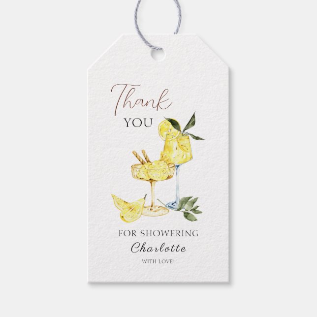 Etiqueta Para Presente Chá de panela Limoncello Cocktail (Frente)