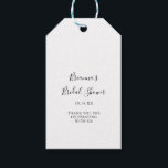 Etiqueta Para Presente Chá de panela Minimalista Simples<br><div class="desc">Essas simples etiquetas minimalistas de presentes de chá de panela são perfeitas para um chá de casamento moderno. O design simples e elegante apresenta a tipografia de scripts clássicos e ricos em preto e branco.</div>
