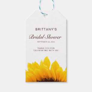 Etiqueta Para Presente Chá de panela moderno do roteiro amarelo do nome