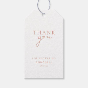 Etiqueta Para Presente Chá de panela moderno, mínimo, "OBRIGADO"